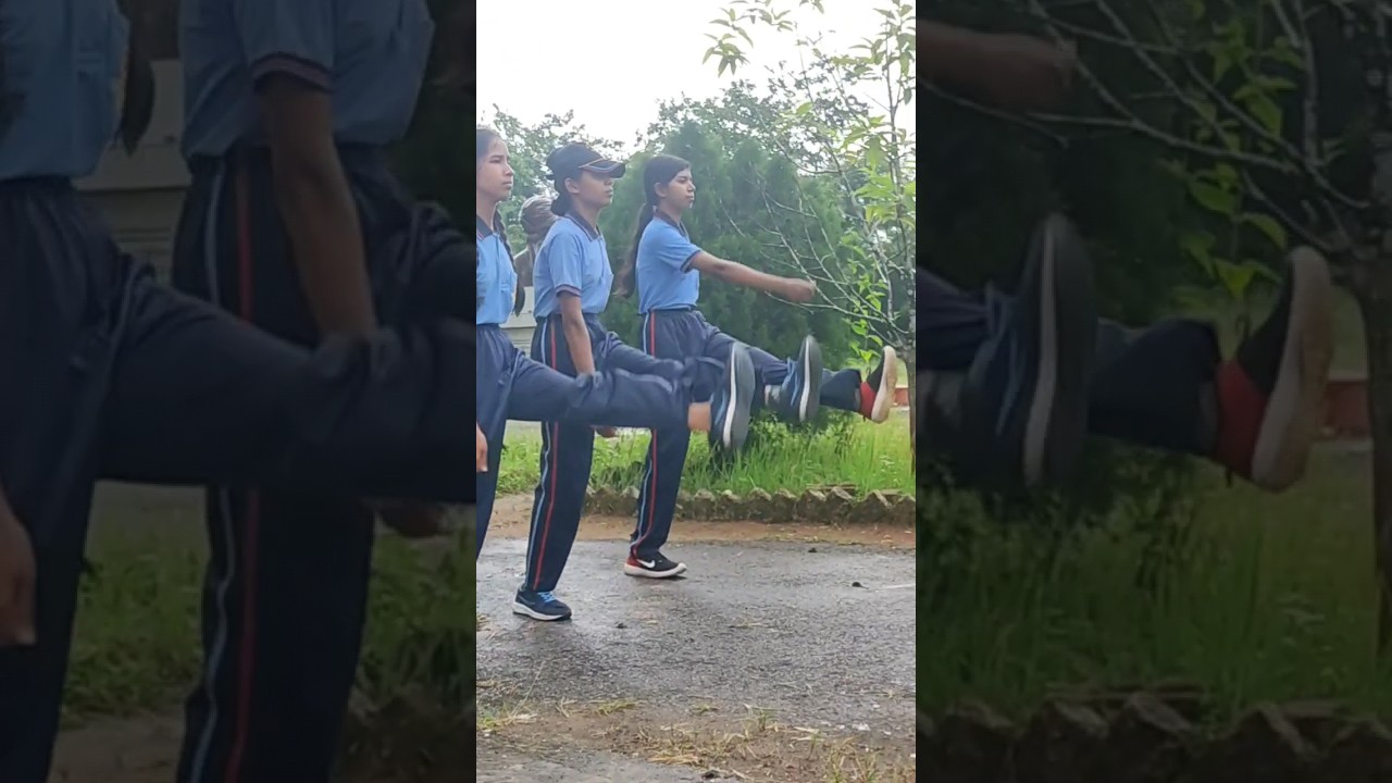 girls cadet drill practice..#ncc #drill #nccdrill #armydrill #drillinstructor #josh #army #demo