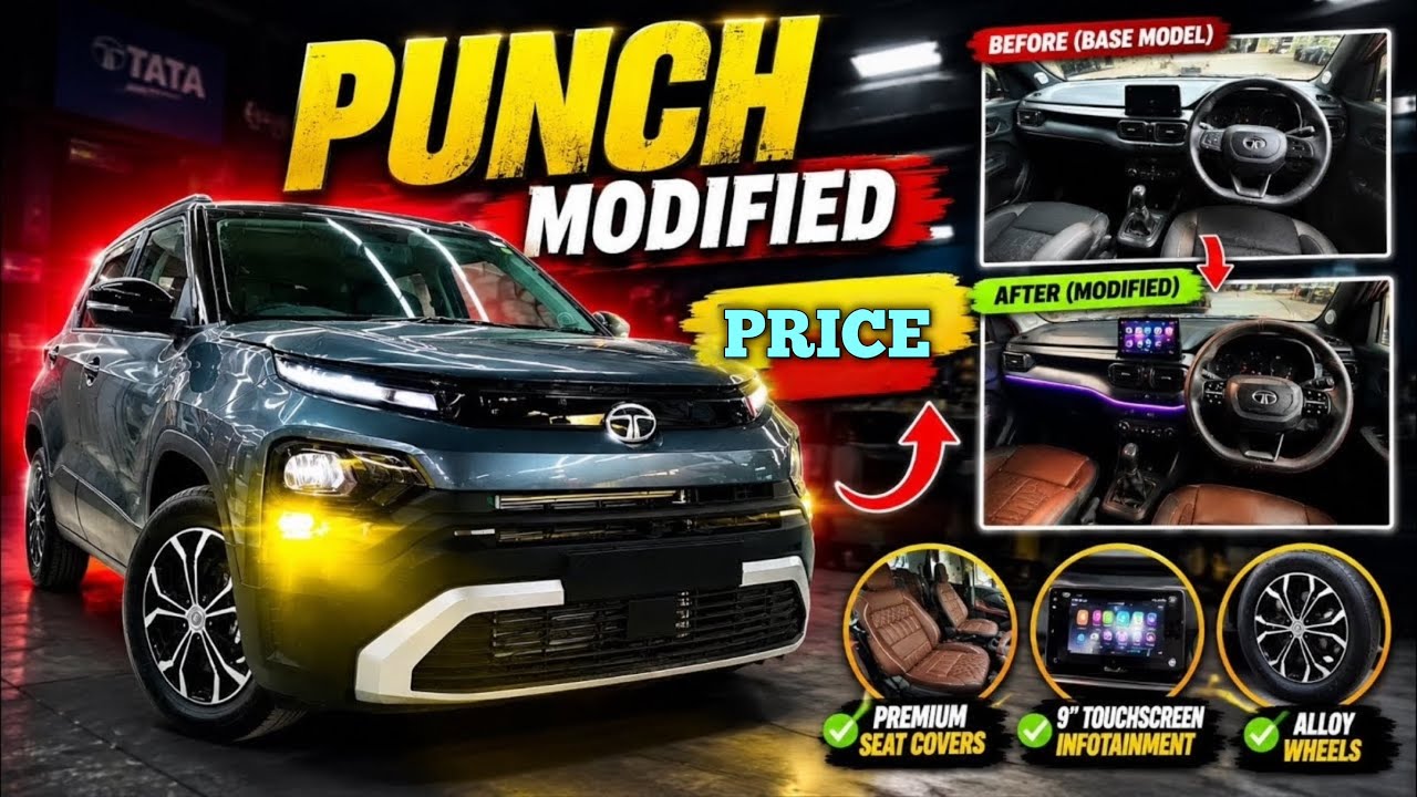 Tata Punch Pure Base to Top Modification with Price ✅ Tata Punch Modified With Price