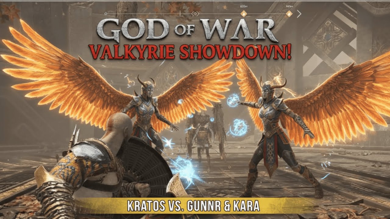 Defeating Gunnr and Kara Back-to-Back! (Give Me God of War Difficulty)