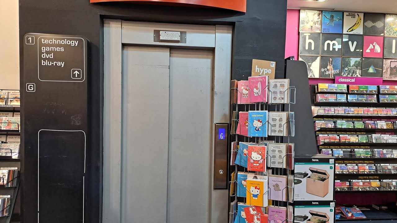 Depressing Old KONE MonoSpace Lift Modernised By TEC LIFTS At HMV In Sheffield High Street