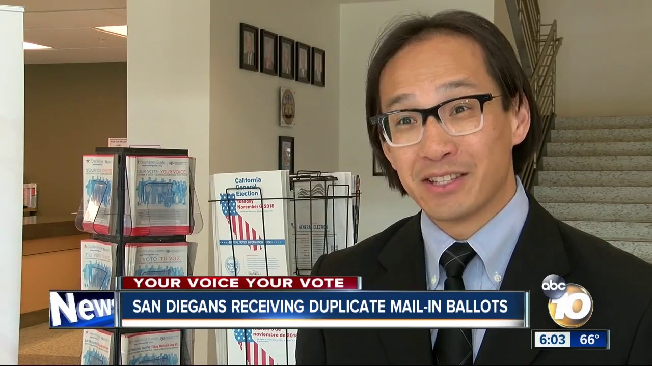 San Diegans receiving duplicate mail-in ballots