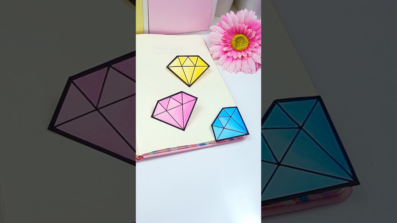 Cute bookmark 💎 Paper Diamond #diy #craft #art #artandcraft #handmade #papercraft