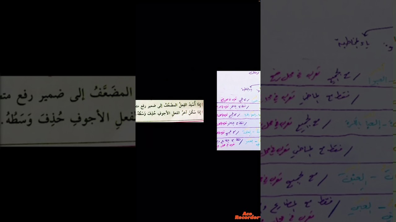 النحو الواضح /اسناد السالم والمهموز والمثال والمضعف والاجوف الى الضمائر البارزة