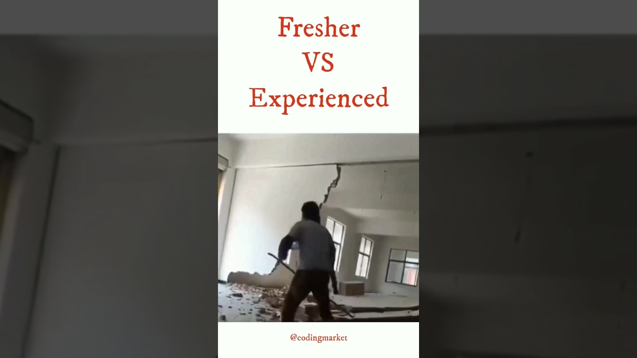 fresher vs experienced #freshers #experienced #corporatelife #coders #developer #viral #shorts