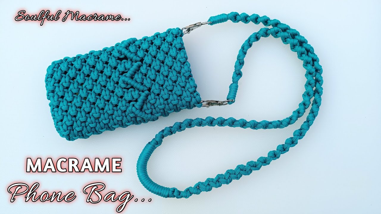 DIY | Macrame mini phone bag tutorial | Bolsa de macrame | how to make macrame bag | macrame purse