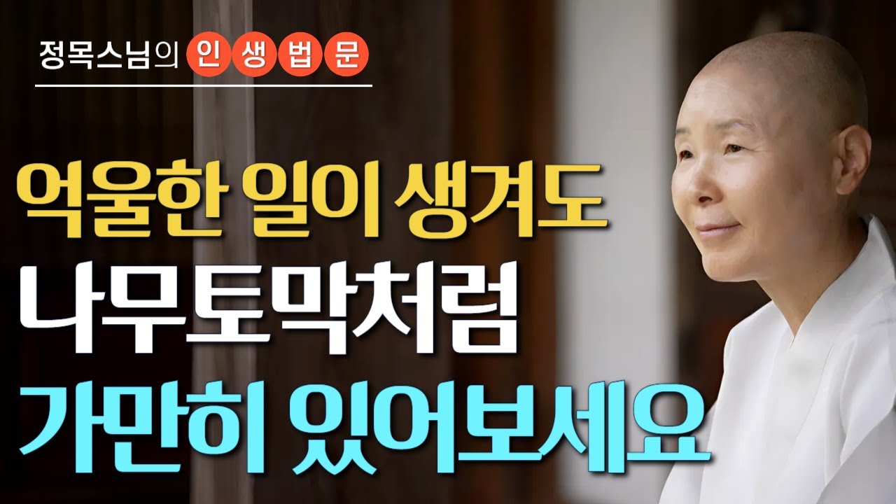 인생에서 만나는 괴로움을 나에게 도움되게 만드는 법 | 정목스님의 인생법문
