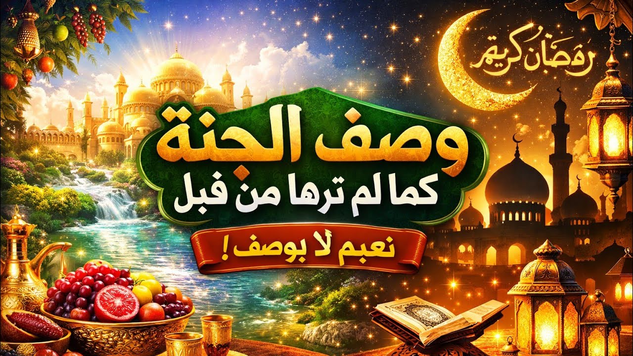 الجنة في شهر رمضان رحلة الي الجنة بالذكاء الاصطناعي راحه نفسيه #رمضان 
