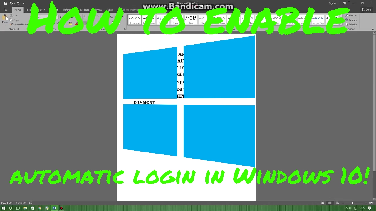 How to enable automatic login in Windows 10!