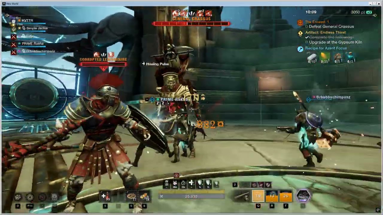 New World Aeternum. General Crassus Boss. The Ennead Dungeon. Tank POV.