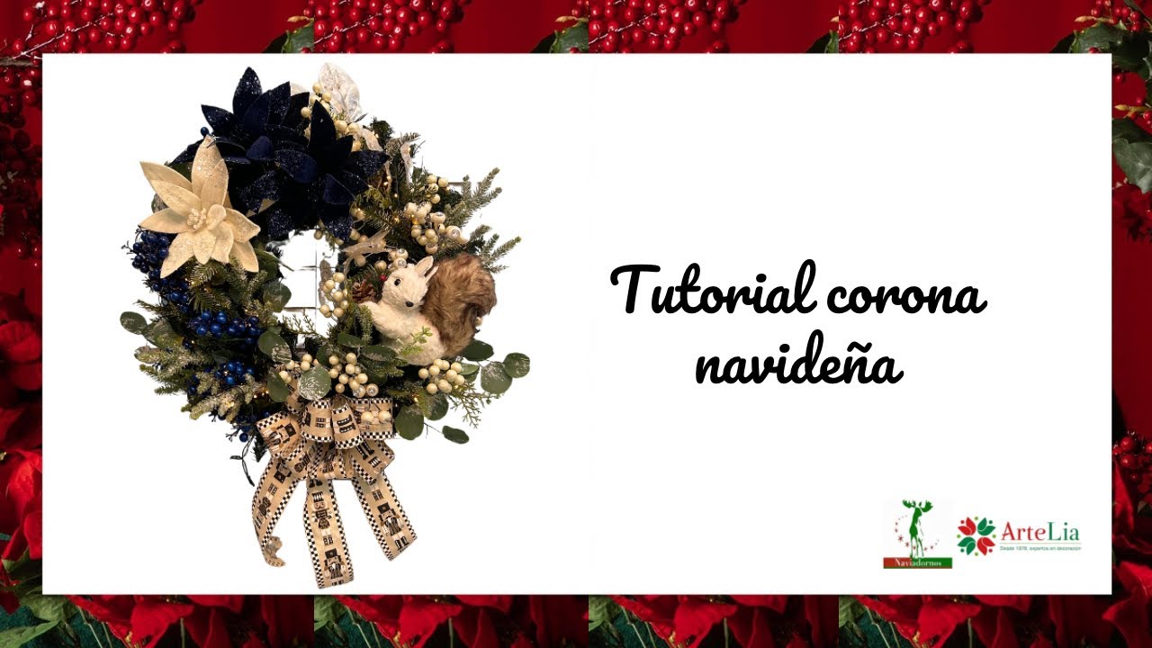 Cómo decorar una corona navideña en tonos de moda 😍 | Tutoriales navideños | DIY |