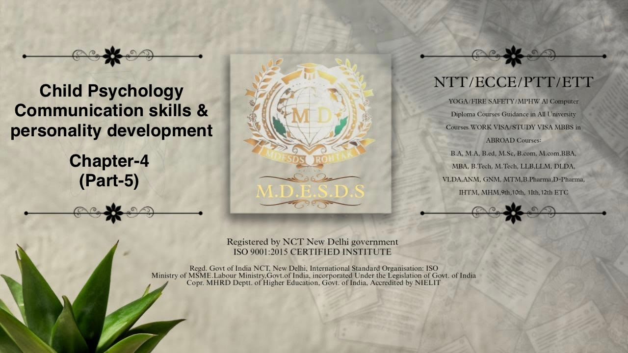 Child Psychology Communication skills & personality development 