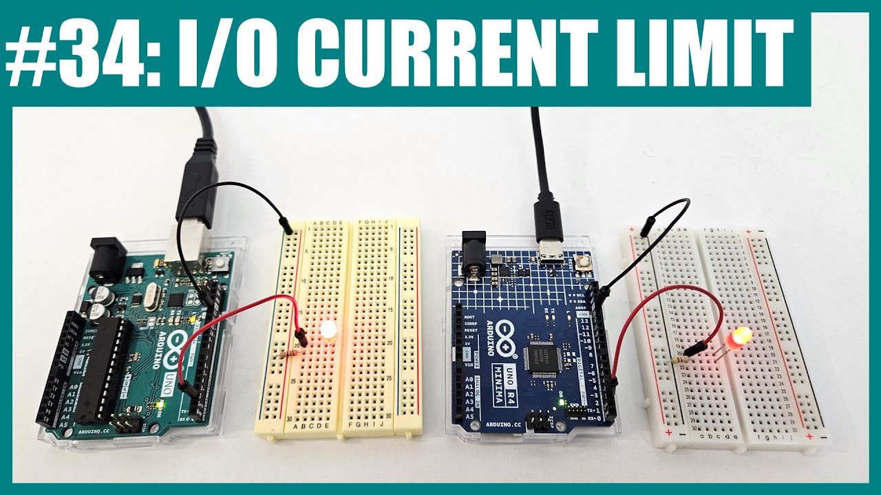 Arduino UNO: ограничение тока R3 и R4 (Урок №34)
