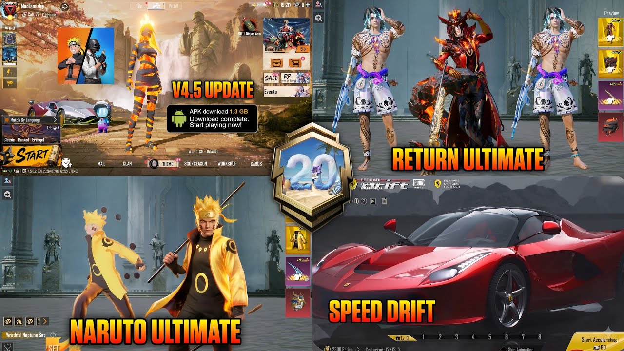 V4.5 Update is Here | Return Ultimate | Naruto Ultimate Set | Ferrari Speed Drift | Mythic Forge