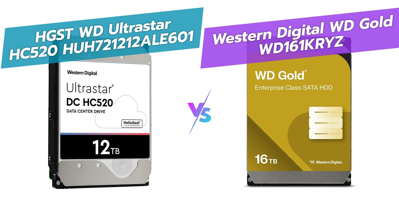 Сравнение 12-терабайтного жесткого диска Ultrastar DC HC520 и 16-терабайтного жесткого диска WD G...