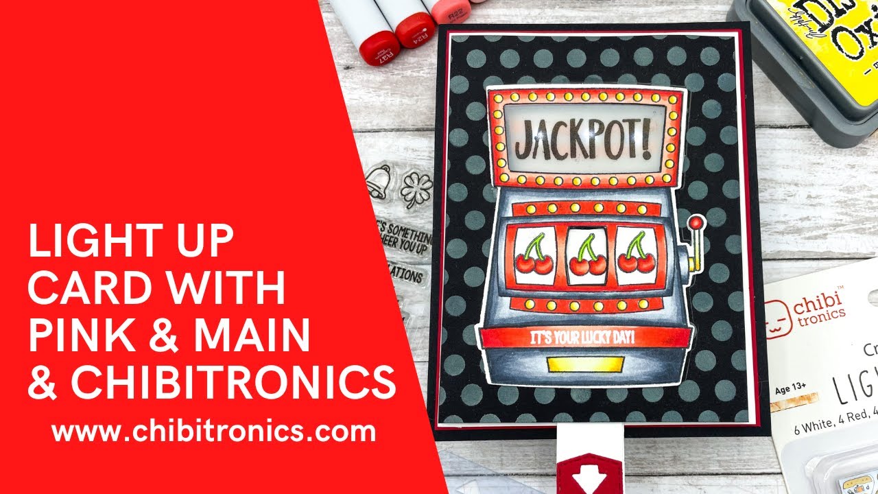 Lucky Pull Tab Light Up Card with Chibitronics and Pink & Main
