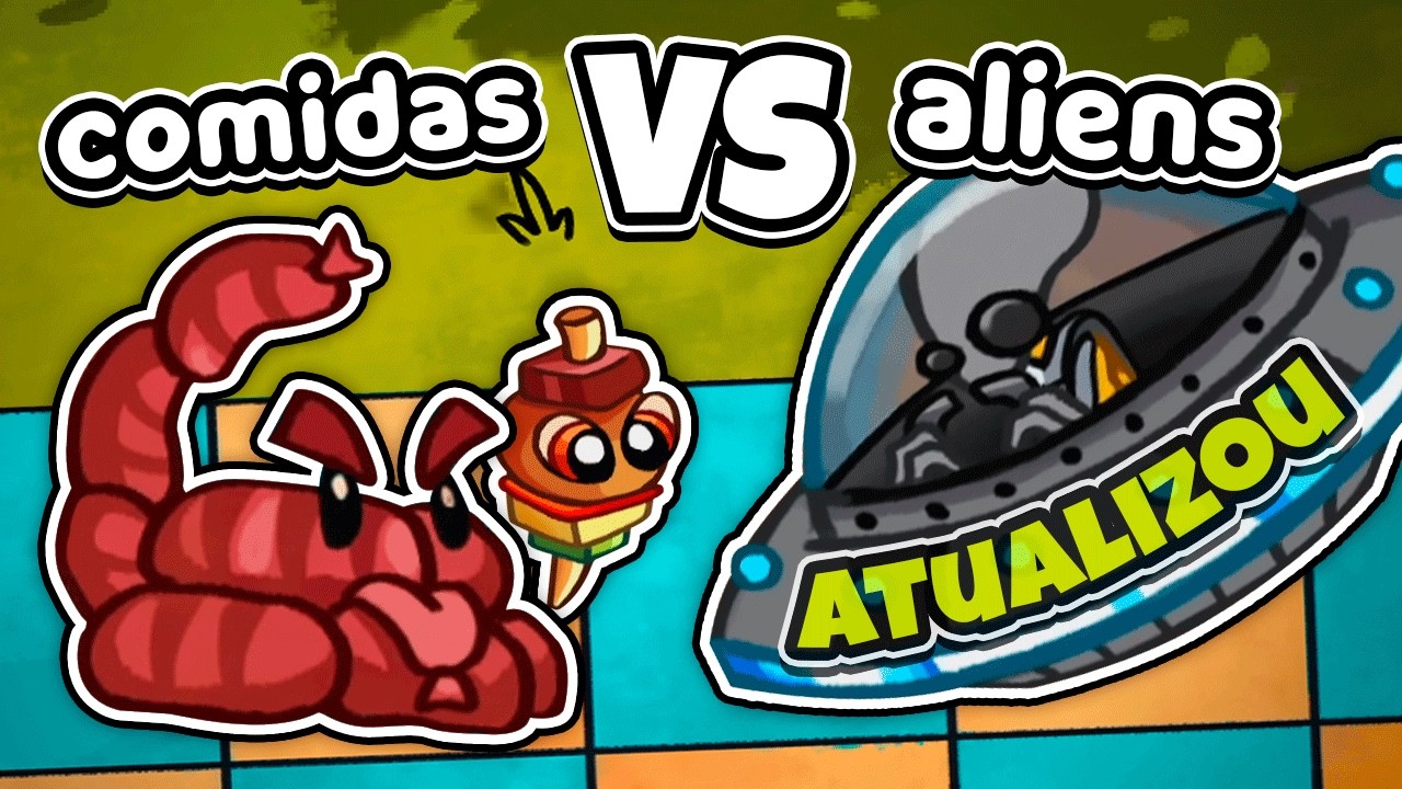 O plants vs zombies BRASILEIRO ATUALIZOU e tá incrível 👽😵👍 Comidas vs Aliens