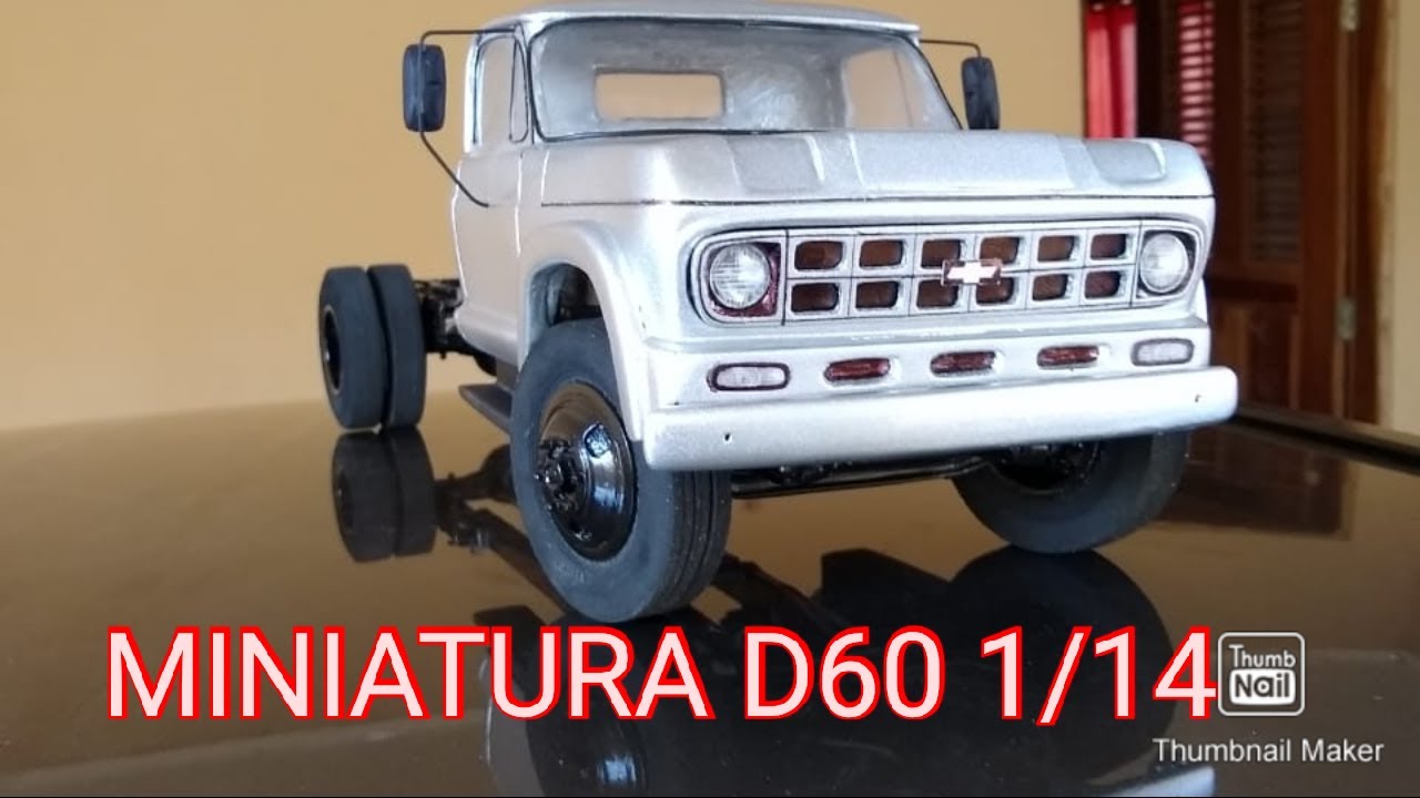 Miniatura de Caminhão D60 RC 1/14 artesanal em fase de produção e acabamento/ parte #1