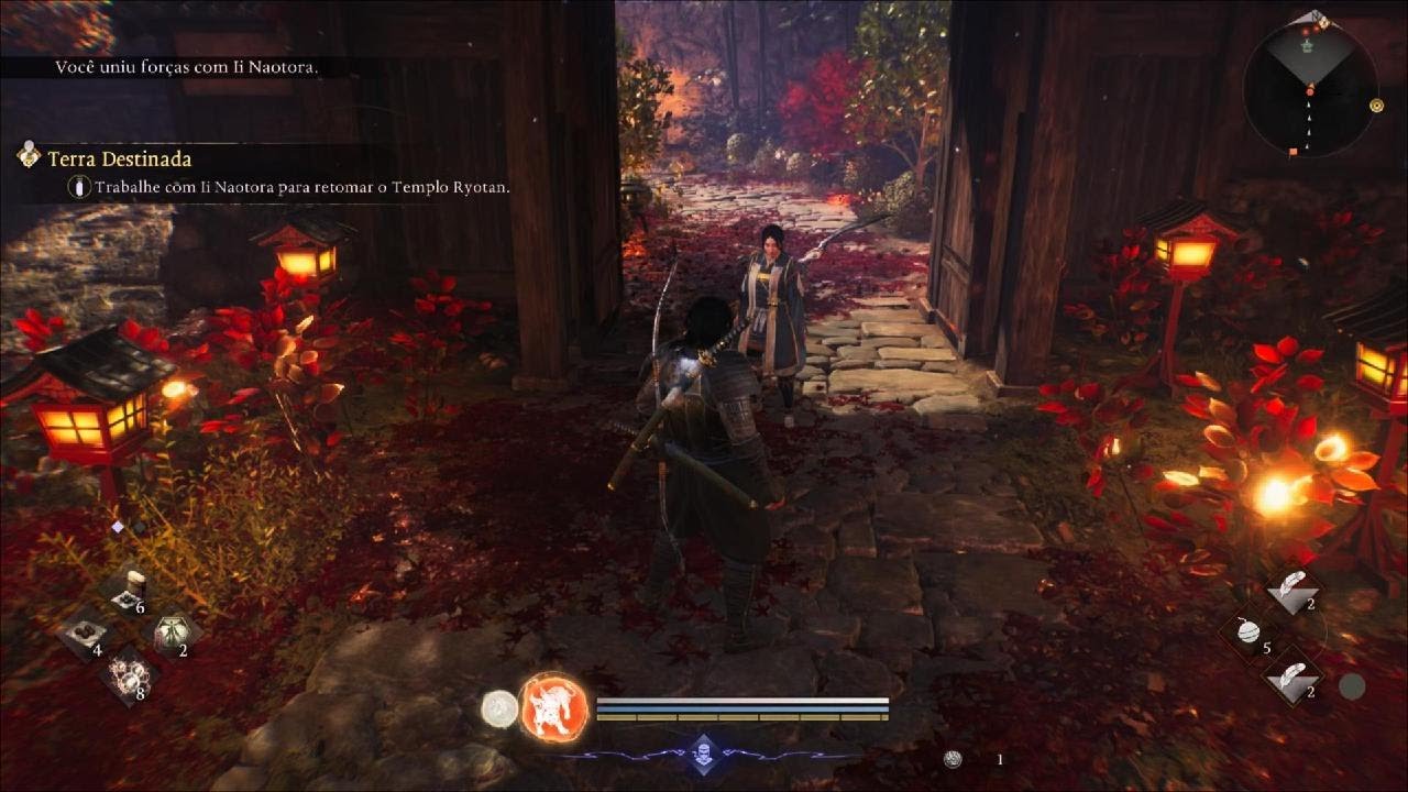 Nioh 3 - Terra Destinada : Caminho no Templo Ryotan e Localização dos Kodamas