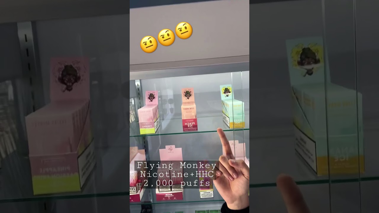 Nicotine & HHC in one Disposable?!?! Flying Monkey🙈 #420 #legal #nicotine #vape #disposable #review