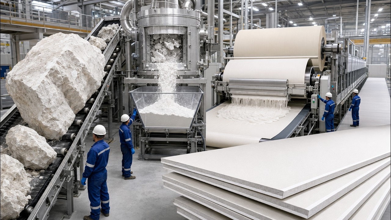 CÓMO se FABRICA el DRYWALL en Mega Fábricas 🏭