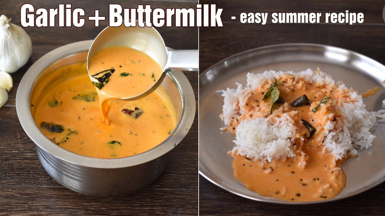 Garlic Tambuli | Garlic + Buttermilk recipe | Easy Side dish for rice