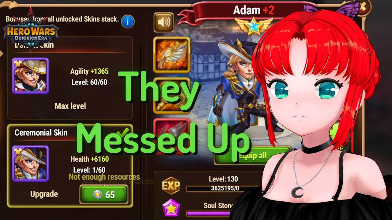 They Just Took Adam's Exclusive Skin Stones &mdash; Hero Wars: Dominion Era