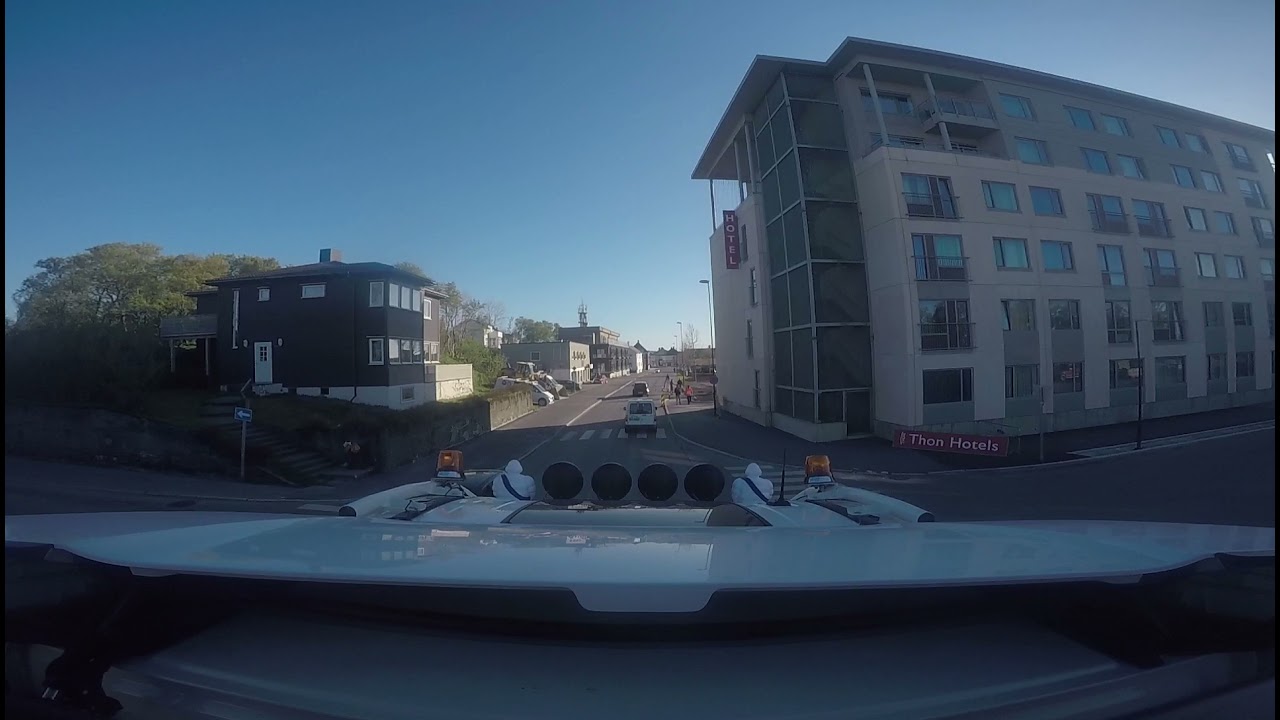 Driving through Brønnøysund Norway
