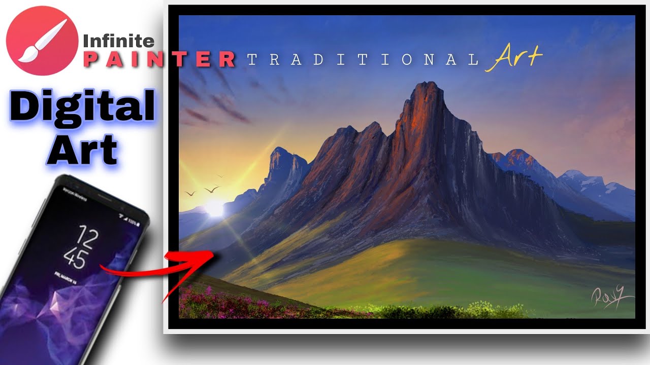 Infinite Painter Tutorial - Realistic Painting Process | Digital Art for beginners | Android Phone |