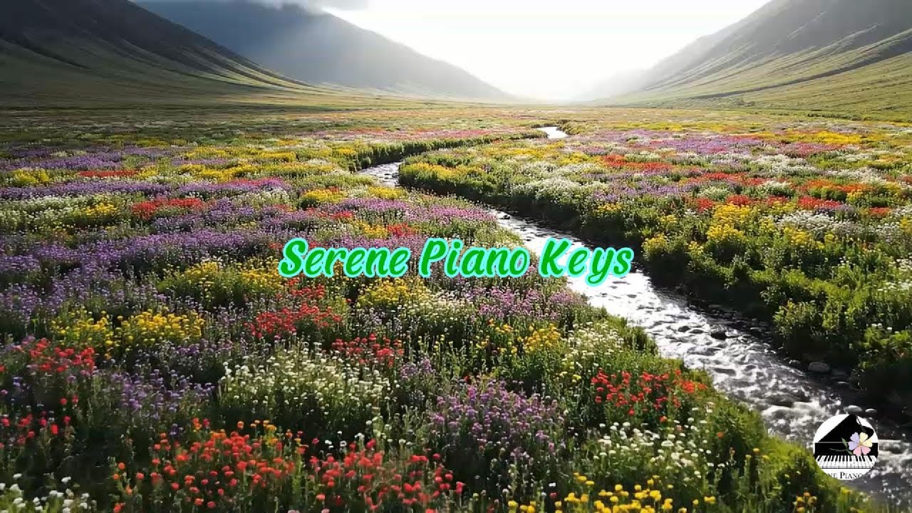 Deep relaxation with soft piano keys for stress relief serene piano keys