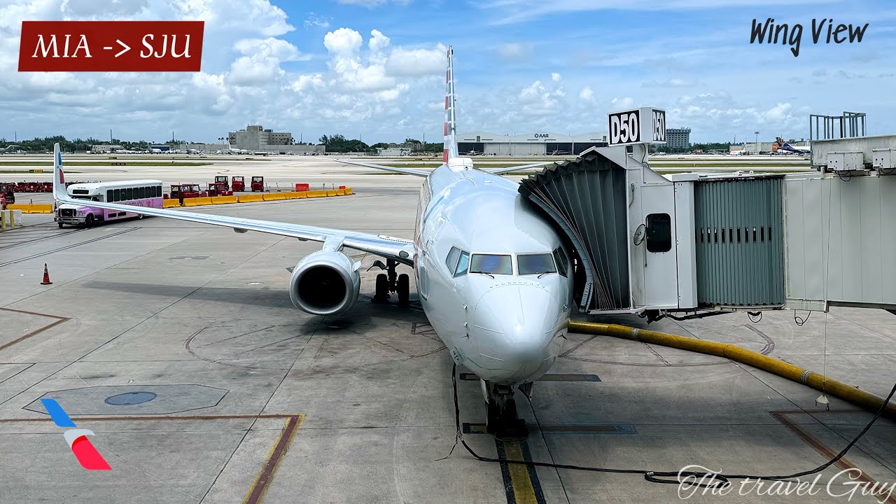 (4K) American Airlines B737 Flight from Miami to San Juan International Airport!