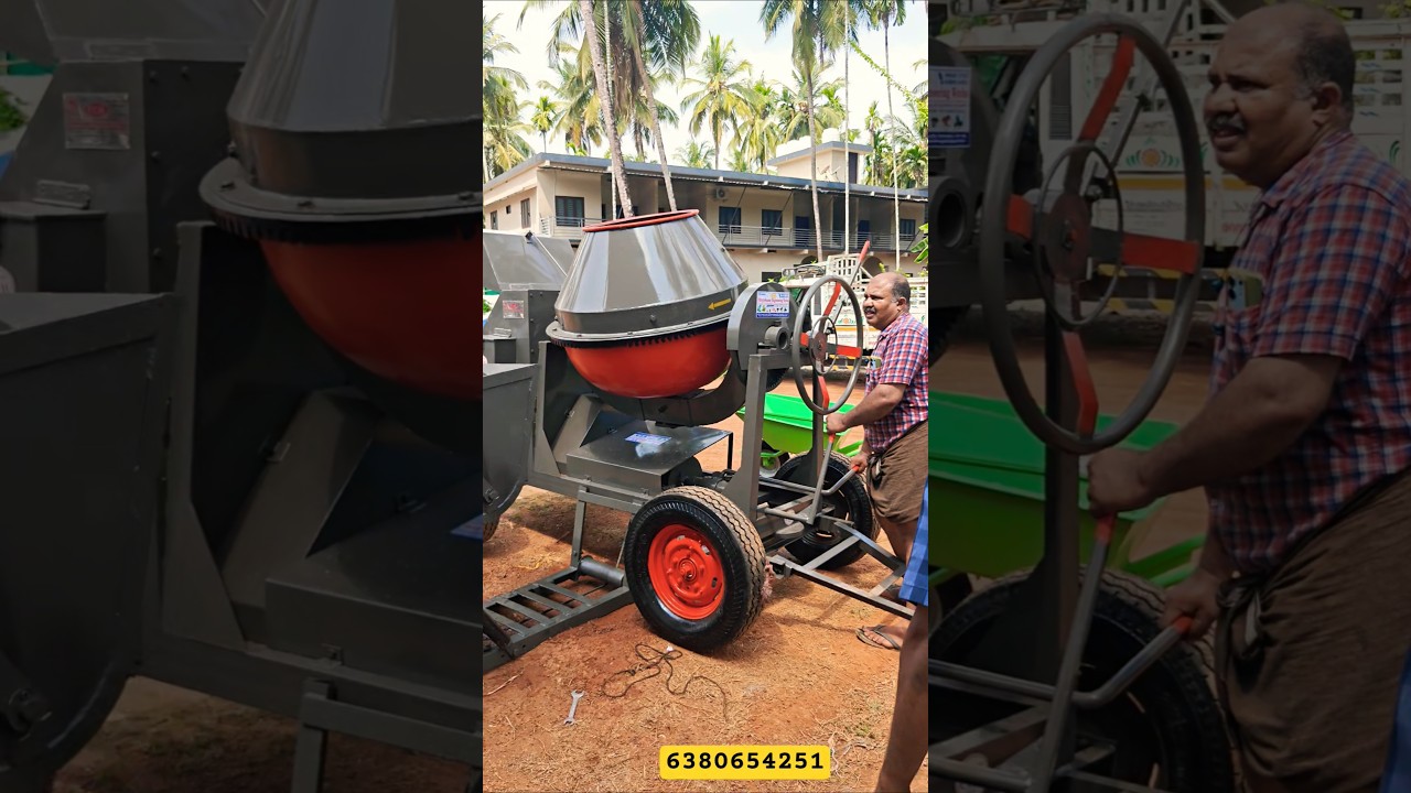 1 bag concrete mixer machine attach ladderlift #buildingconstruction #concretelifting #concretemixer
