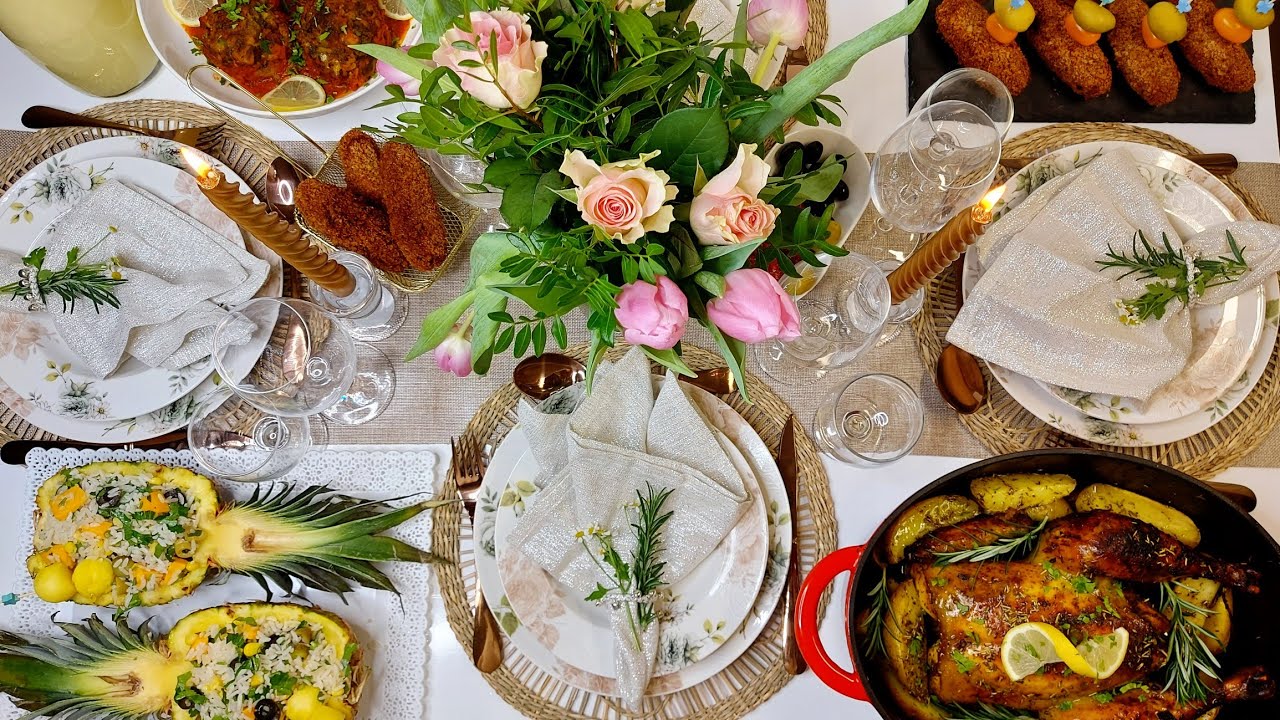 فكرة عشاء رائعة‼️لجميع المناسبات غير مكلفة|تناسب كل الأذواق&تزيين طاولة idée dîner&décoration table
