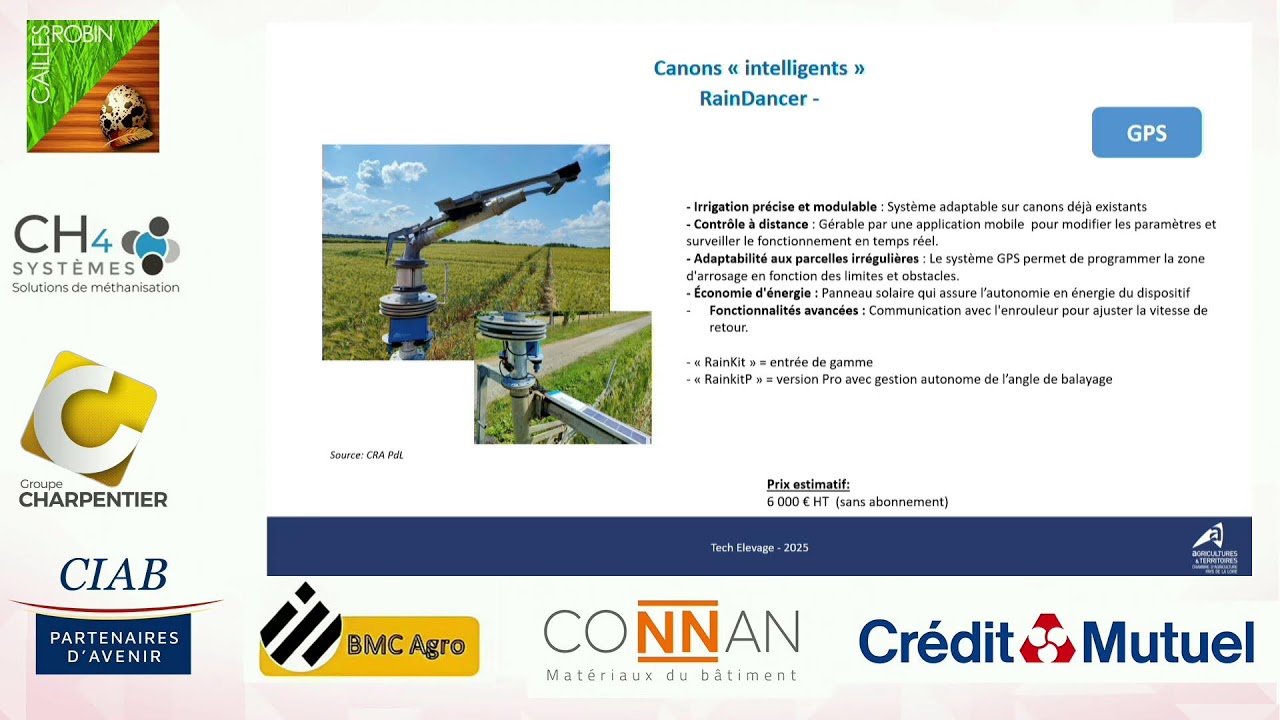 15 h 45 - 16 h 30 - Irriguer avec des canons intelligents sur enrouleurs