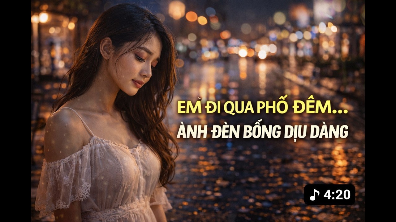 Em Đi Qua Phố Đêm… Ánh Đèn Bỗng Dịu Dàng | Nhạc Chill V-Pop