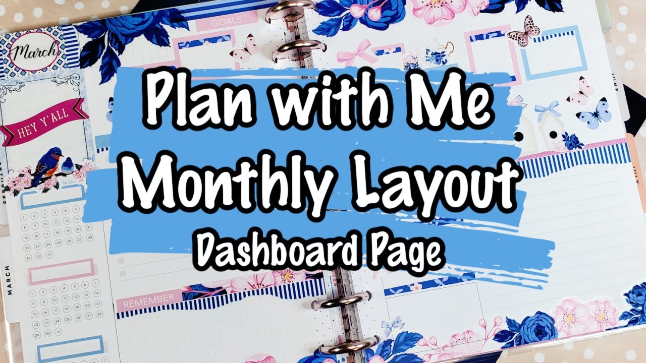 📒Plan with Me ~ ✍️Happy Planner Monthly Layout ~ March ~ Using Live Love Posh Chic Spring Stickers
