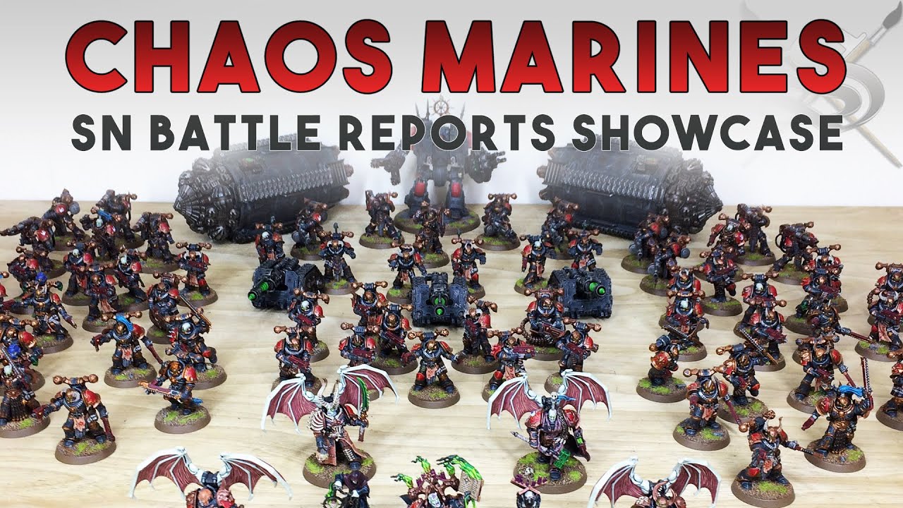 SN BATTLE REPORTS Custom Chaos Space Marines Warband Army Showcase by Siege Studios