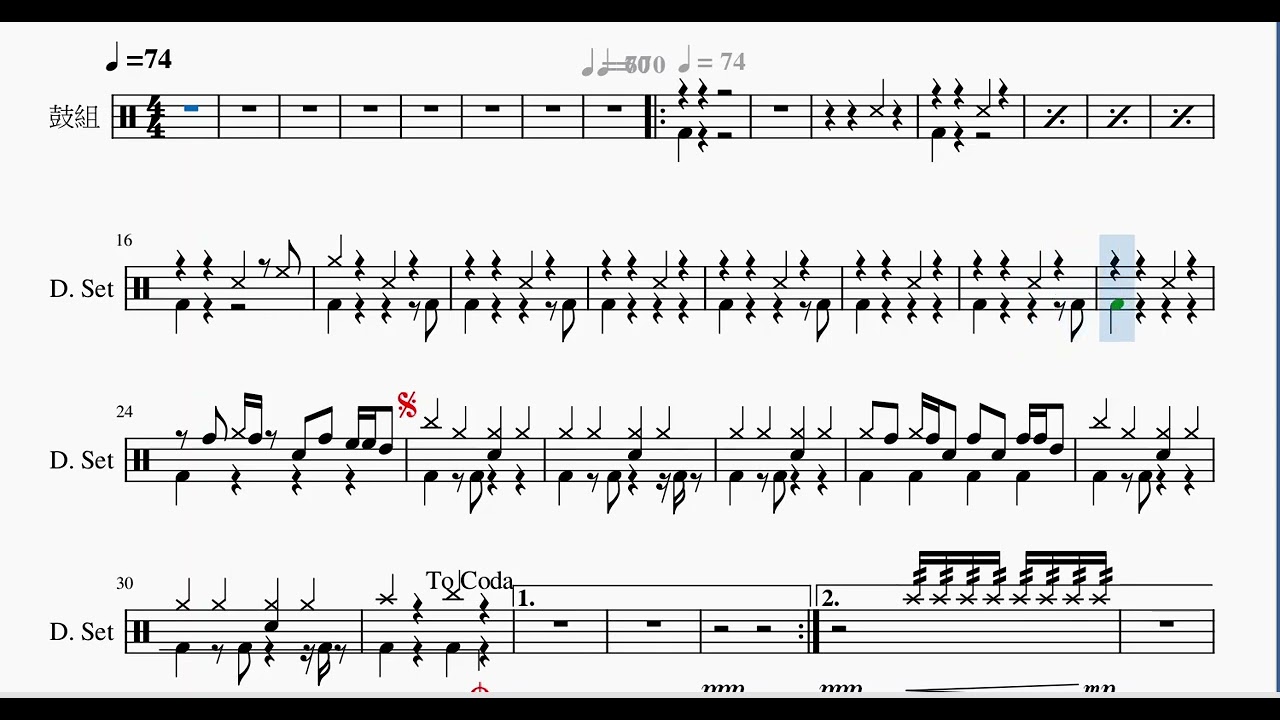 我需要有祢在我生命中 Drums
