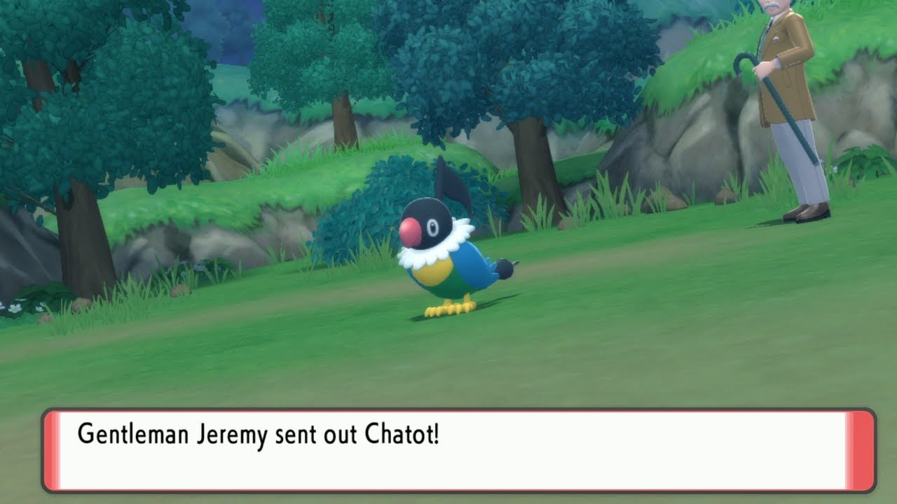 How to find a trainer with Chatot #102. Pokemon brilliant diamond & shining pearl BDSP