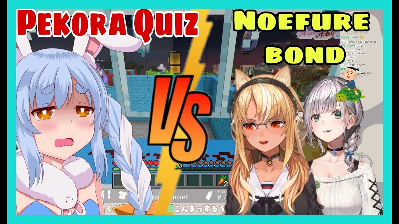 Pekora Quiz Failed To Challenge Noel Flare Bond | Minecraft [Hololive/Eng Sub]