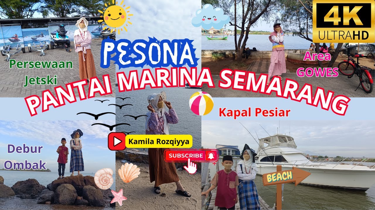 PESONA PANTAI MARINA SEMARANG || MURAH TIKETNYA! LENGKAP FASILITASNYA #pantaimarina #wisatasemarang