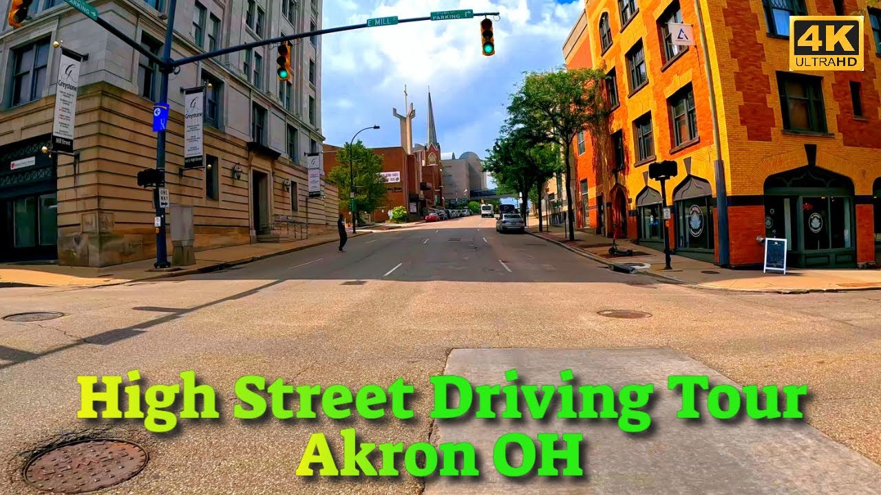High Street Driving Tour in Akron OH [4K]
