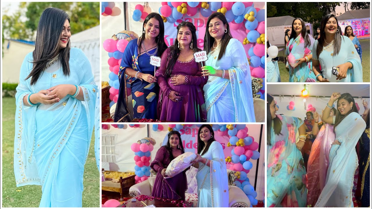 Baby Shower(गोद भराई) Celebration 🎉 My New look in Rajputi Saree | Nitu Rajawat #vlog 73