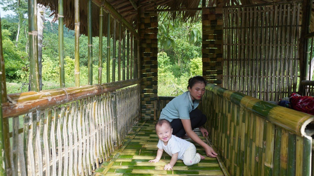 120 Days - Construction: Single Mother Completes Bamboo House by the Lake