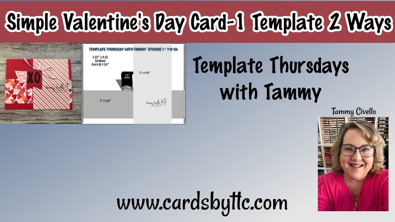 Simple Valentine's Day Card| 1 Template - 2 Ways| Made with Love Stampin' Up!