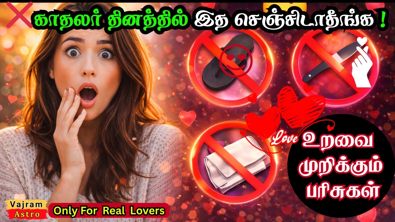 காதலர் தினத்தில் இந்த பொருட்களை மறந்தும் கொடுக்காதீர்கள் 💔 Valentines Day 2026 💔 Vajram Astro