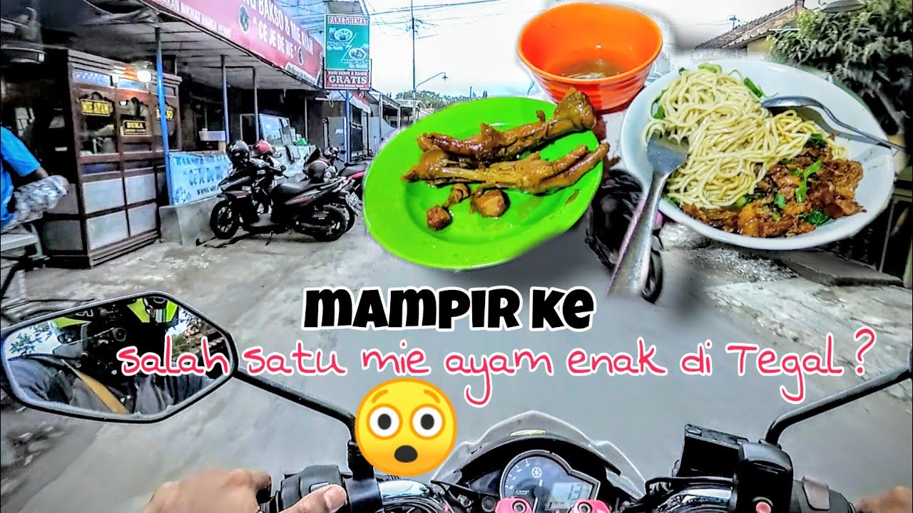Mie ayam rekomended Tegal ? 🤔 || MOTOVLOG INDONESIA || Vlog mie ayam ce je de we