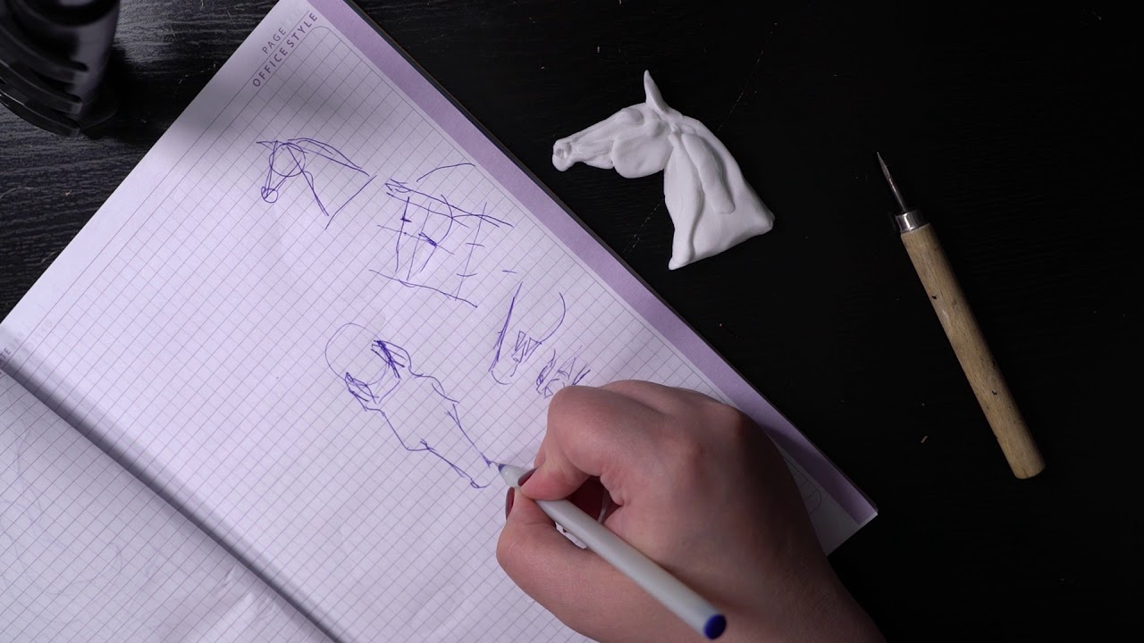 026 - лепка головы лошади (до облепки лошадки), теория