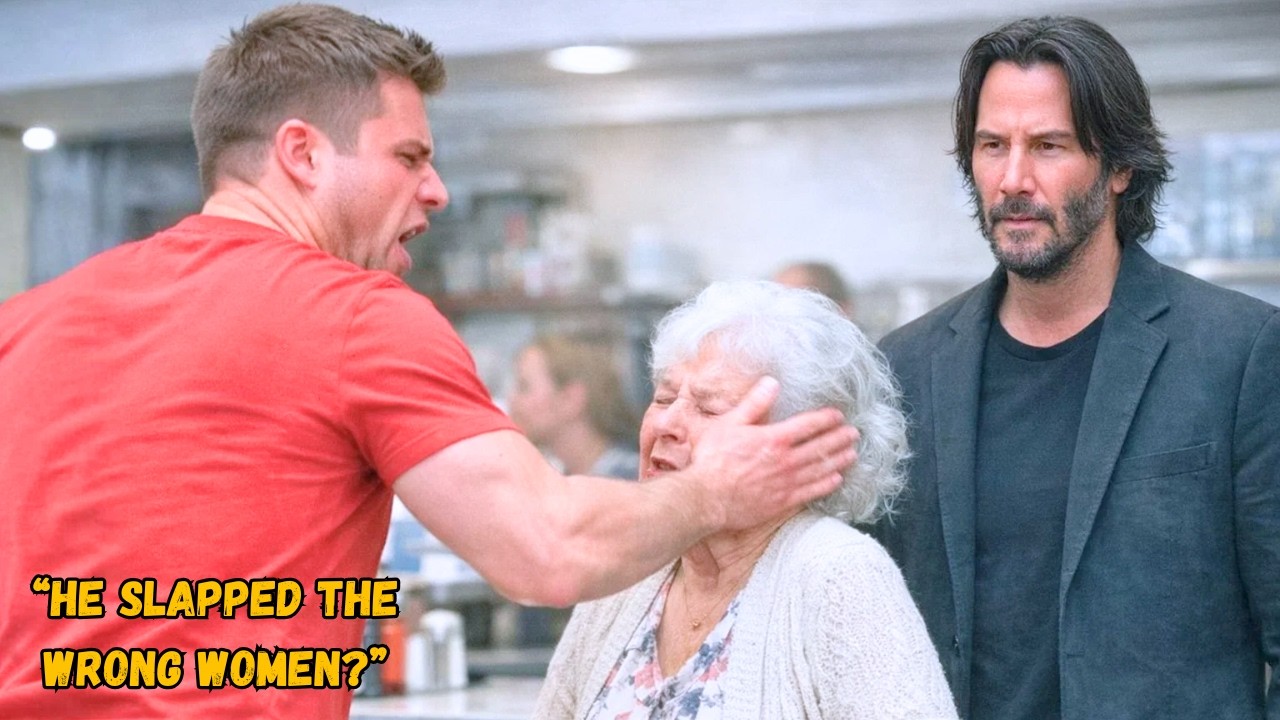 YOUNG MAN SLAPPED AN ELDERLY WIDOW AT DINER — NOT KNOWING HER SON WAS KEANU REEVES.