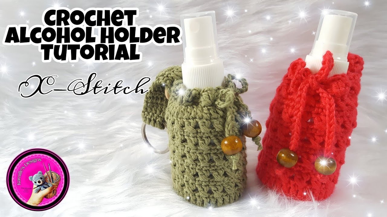How to CROCHET ALCOHOL HOLDER | With English Subtitle | Tutorial #11 by: Kamille's Designs