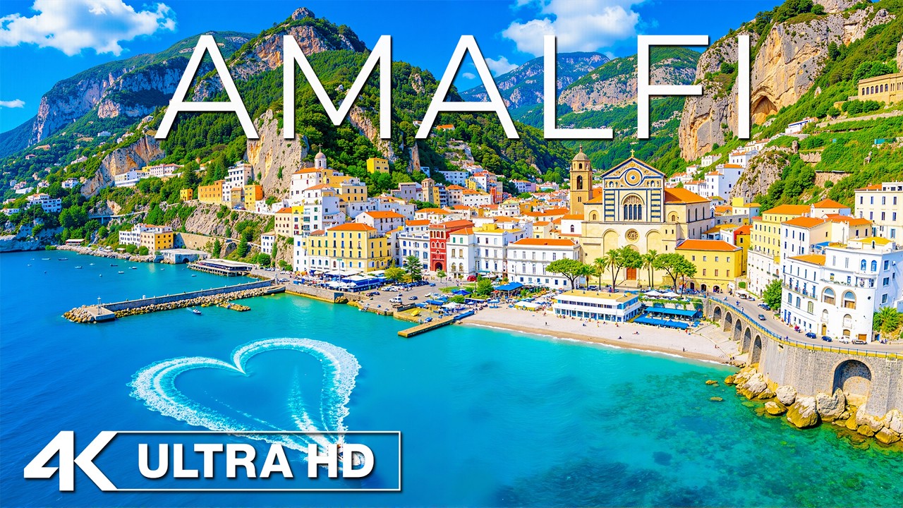 Amalfi Coast 4K 🇮🇹 Deep Voyage | Colorful Cliffs, Turquoise Sea & Mediterranean Escape